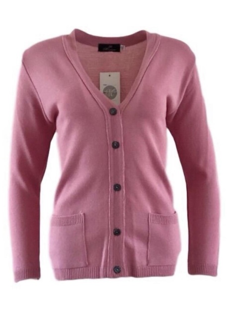 Monique Dusky Pink Pocket Cardigan